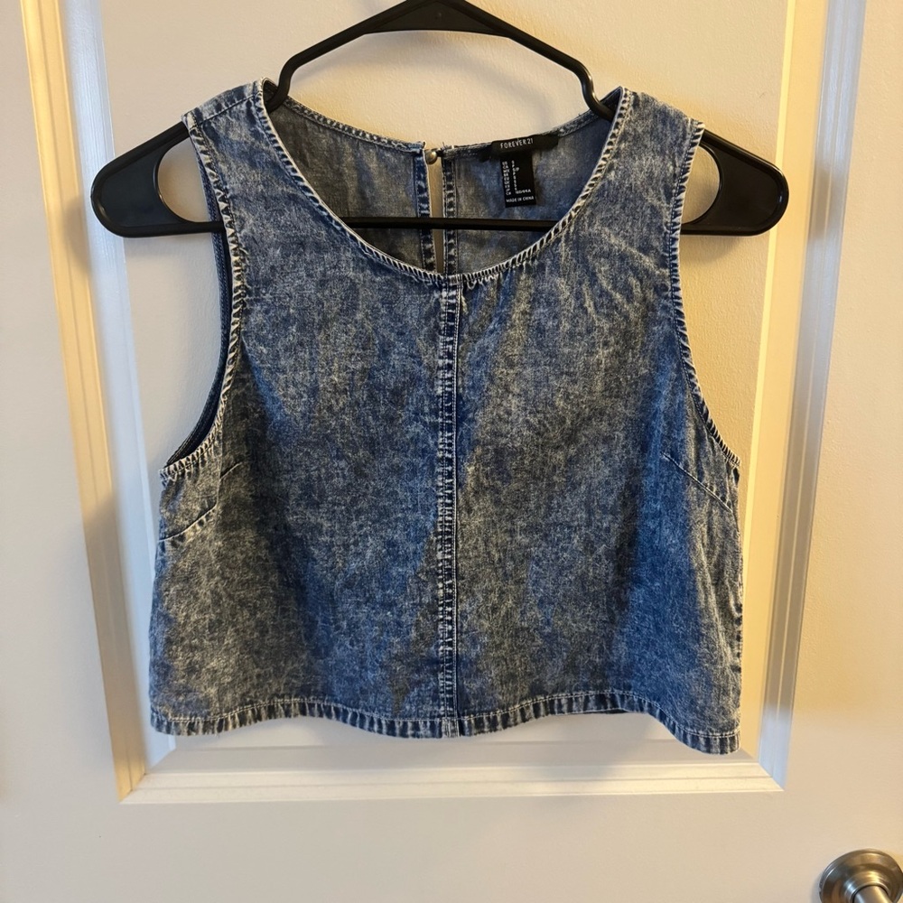 Denim Cropped Top from Forever 21